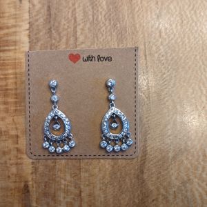 CZ sterling silver earrings